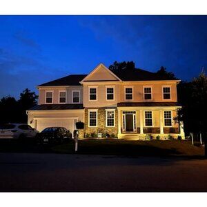 4 pack Solar Outdoor Lights,32 LED Solar Landscape Spotlights 7 Color Modes